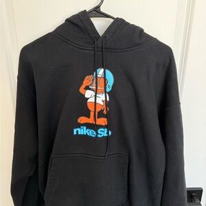 Nike Black Hoodie with Cartoon Graphic